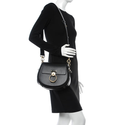 Chloe Calfskin Suede Large Tess Bag Black 2 of 8