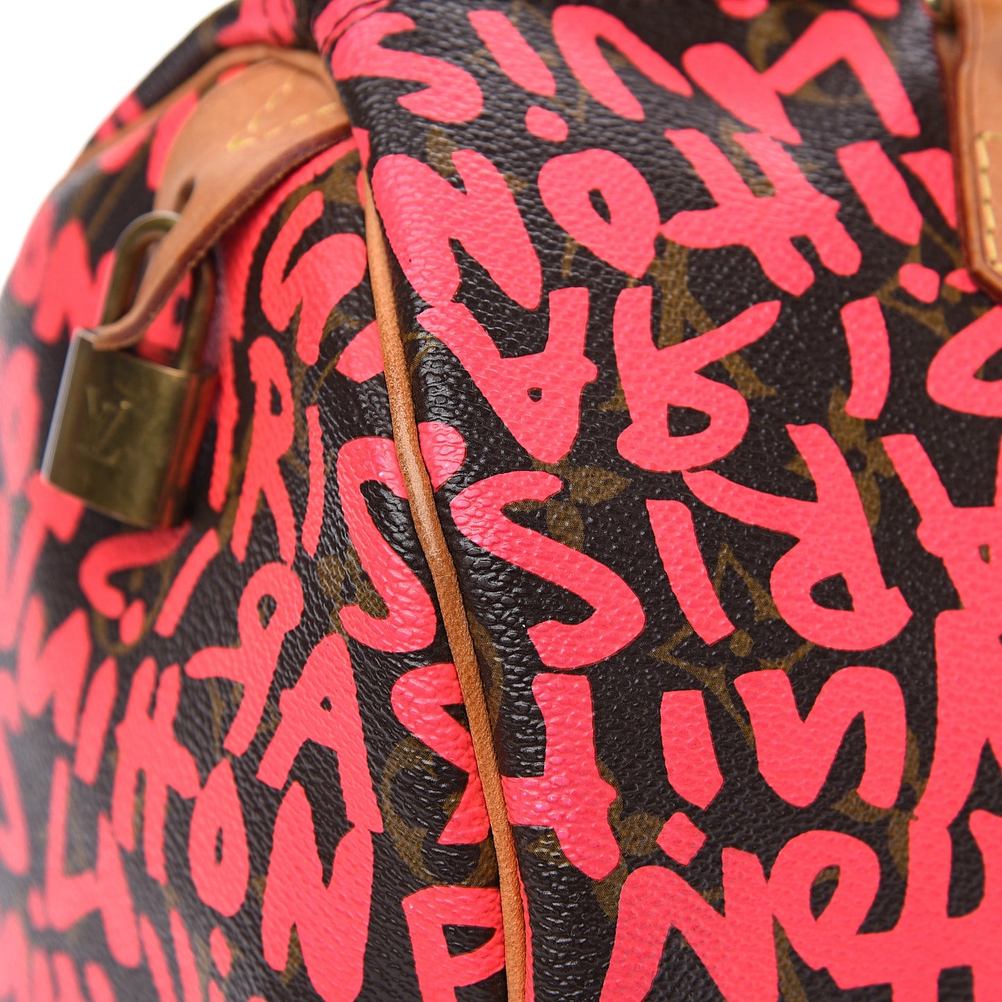 Monogram Graffiti Speedy 30 Fuchsia
