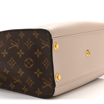 Louis Vuitton Calfskin Monogram On My Side MM Greige 8 of 9