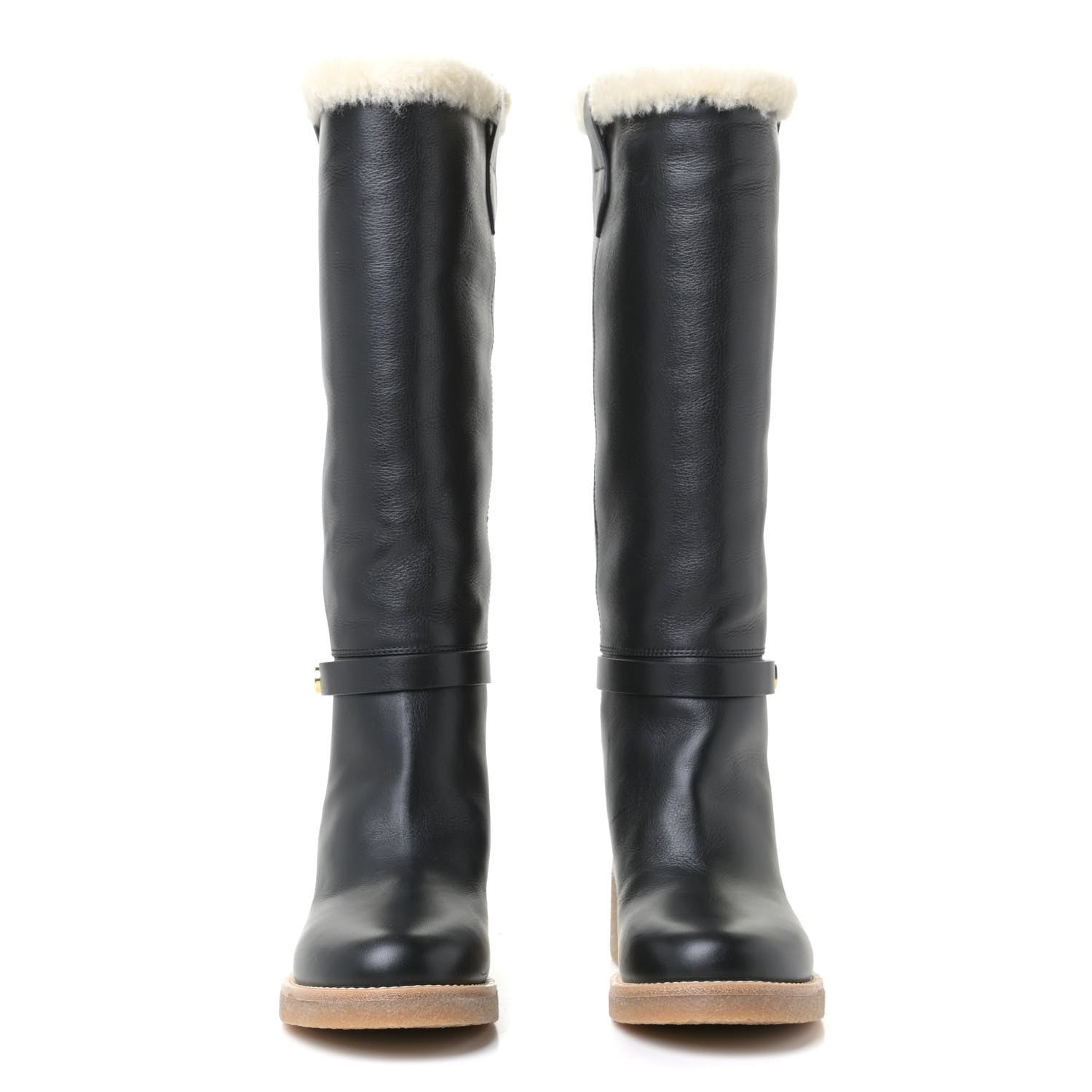 Christian Dior Calfskin Shearling D-Furious Boots 37 Black 9 of 20