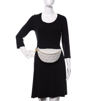 Balenciaga Calfskin Quilted Charms XXS Souvenir Belt Bag White 2 of 8