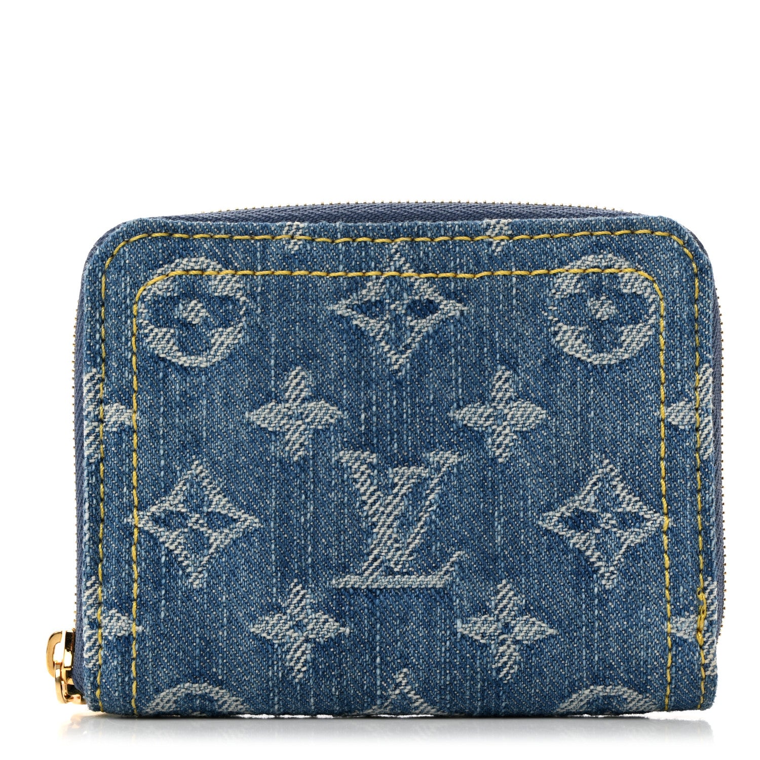 Louis Vuitton Denim Monogram Zippy Coin Purse Blue 1 of 7