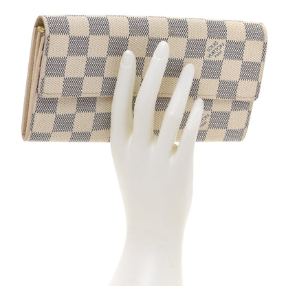 Louis Vuitton Damier Azur Sarah Wallet 2 of 12