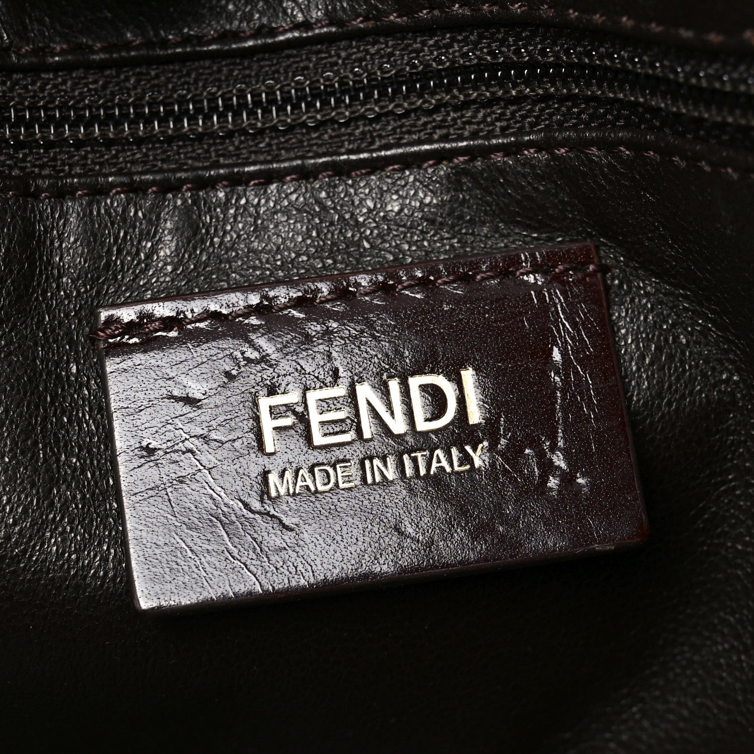 Fendi Zucca Metal Frame Tote Tobacco 6 of 10
