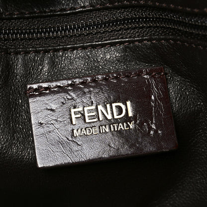 Fendi Zucca Metal Frame Tote Tobacco 6 of 10
