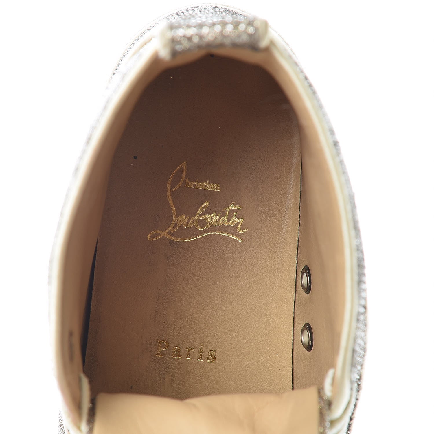 Christian Louboutin Metallic Lurex Womens Bip Bip Orlato Flat Sneakers 40 Gold 7 of 19