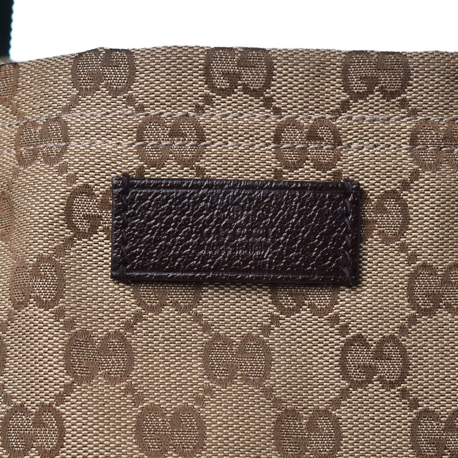 Gucci GG Monogram Medium Web Handle Vertical Tote Dark Brown 9 of 10