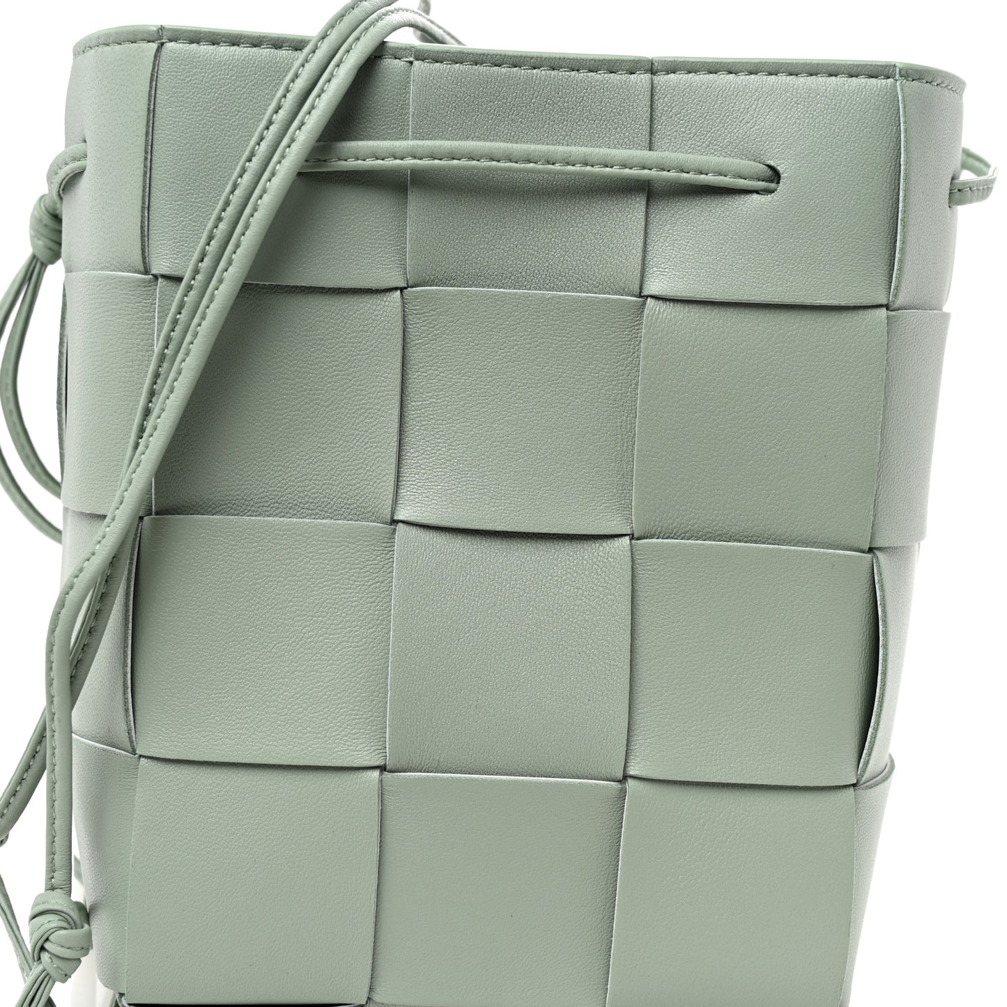 Nappa Maxi Intrecciato Small Cassette Bucket Bag New Sauge