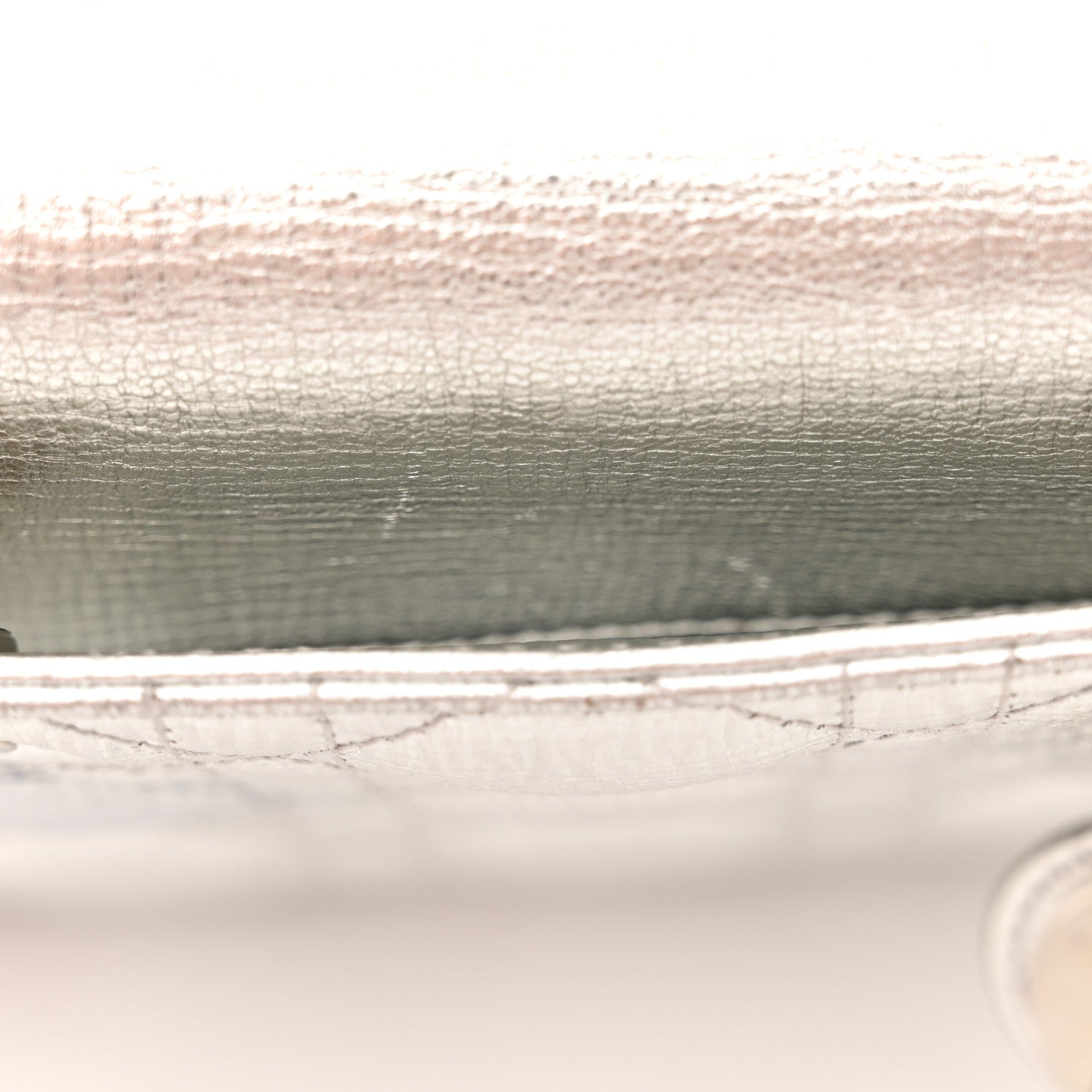 Christian Dior Metallic Grained Calfskin Cannage Small Lucky Badges My Lady Dior Silver 11 of 12