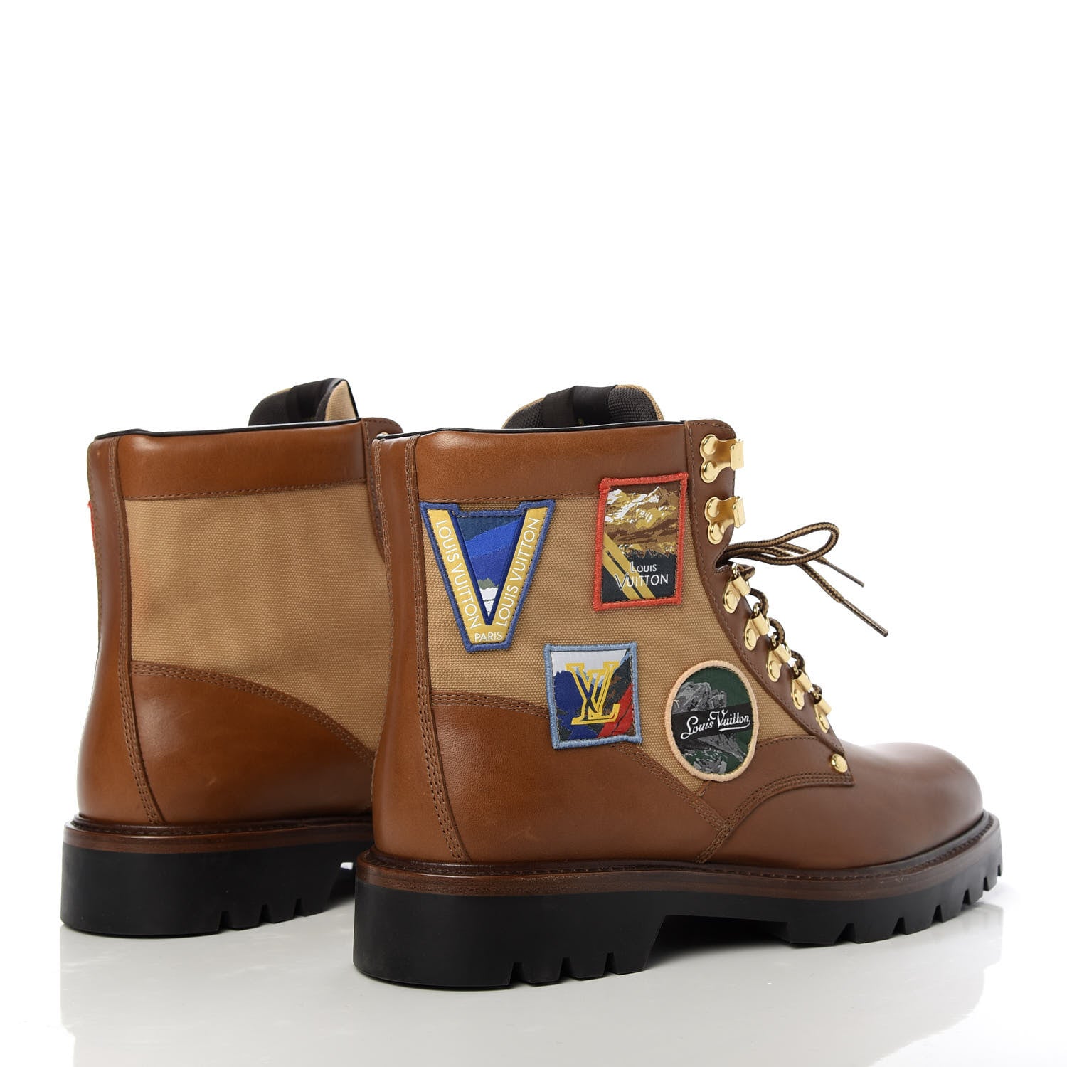 Louis Vuitton Calfskin Oberkampf Ankle Boots 8.5 Cognac 4 of 10