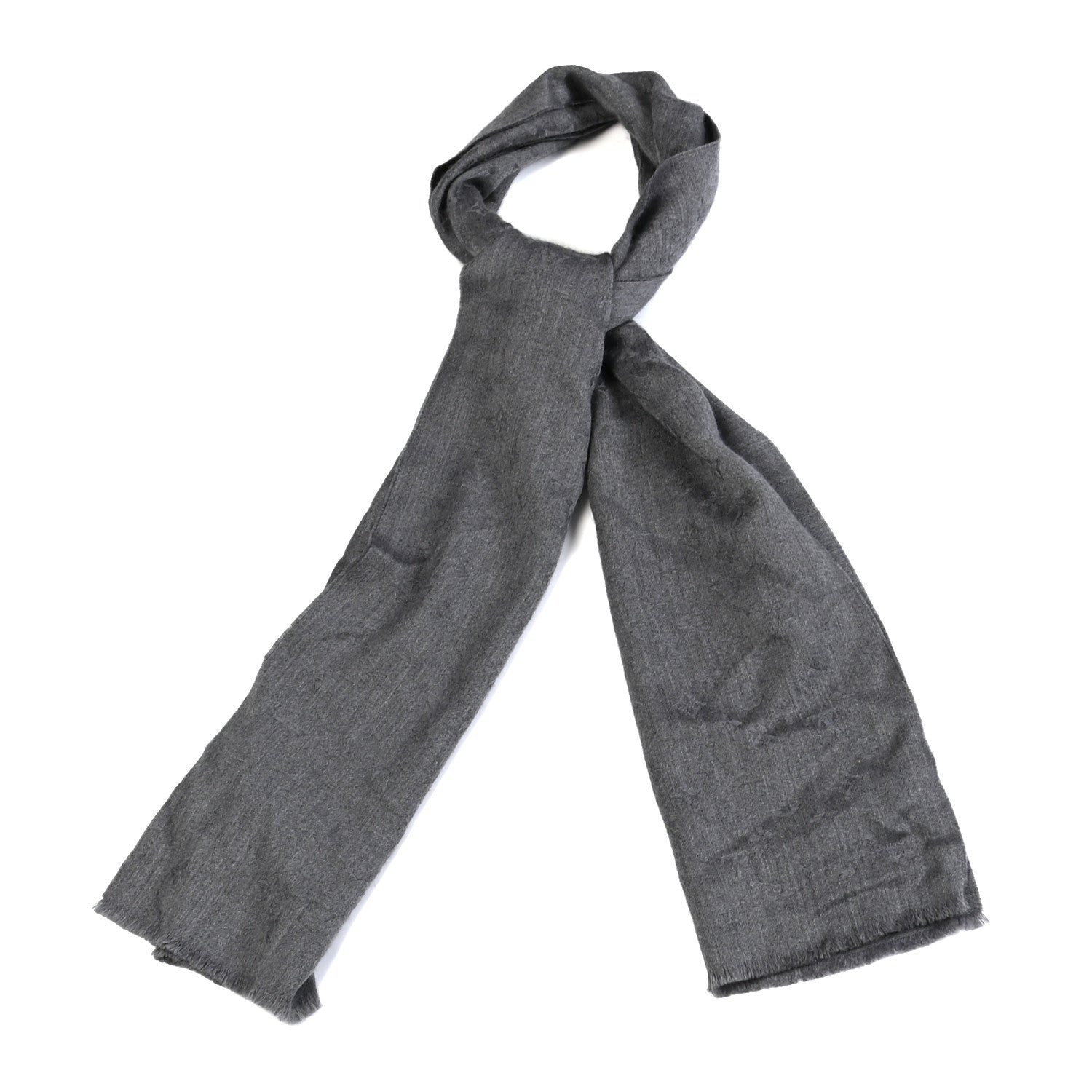 Louis Vuitton Cashmere Muffler Scarf Grey 1 of 3