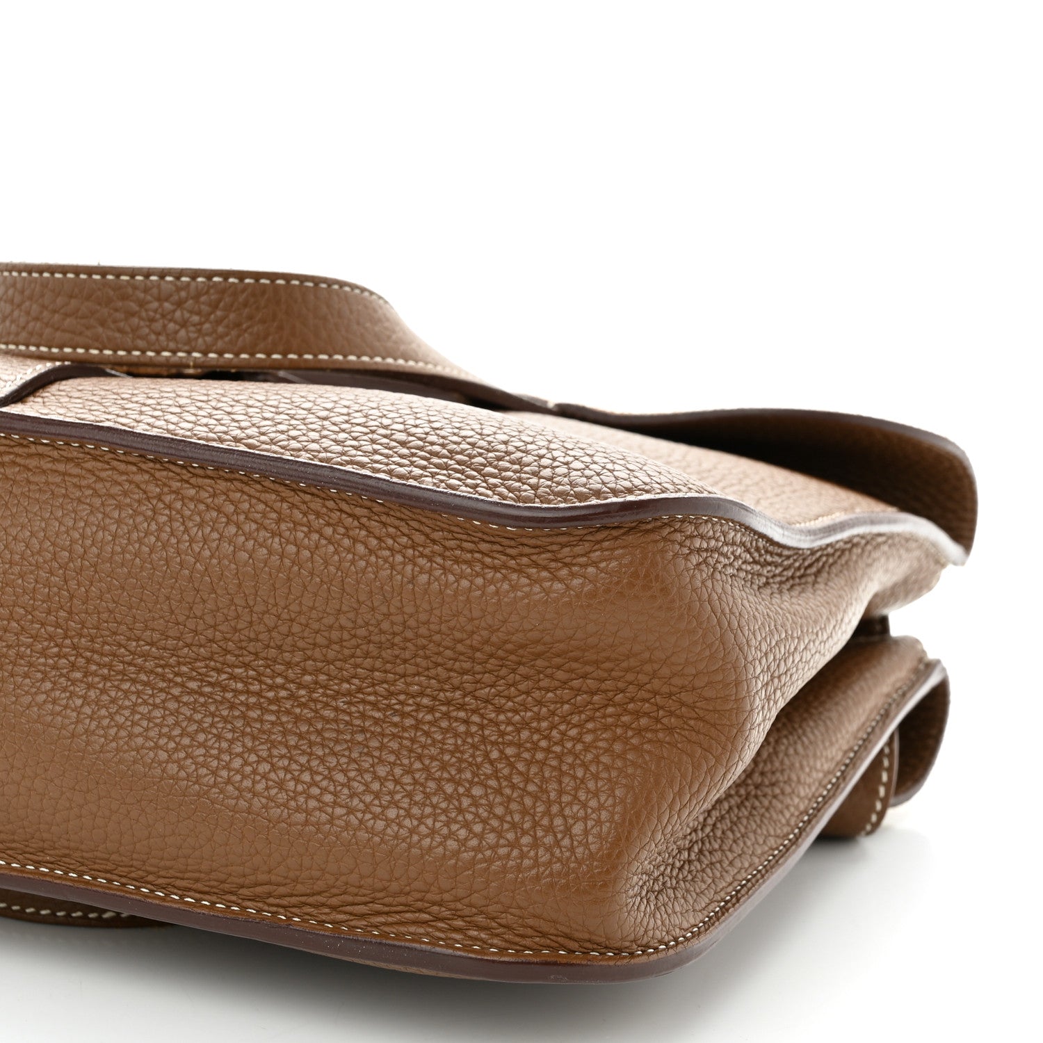 Hermes Taurillon Clemence Halzan 31 GM Etoupe 9 of 11