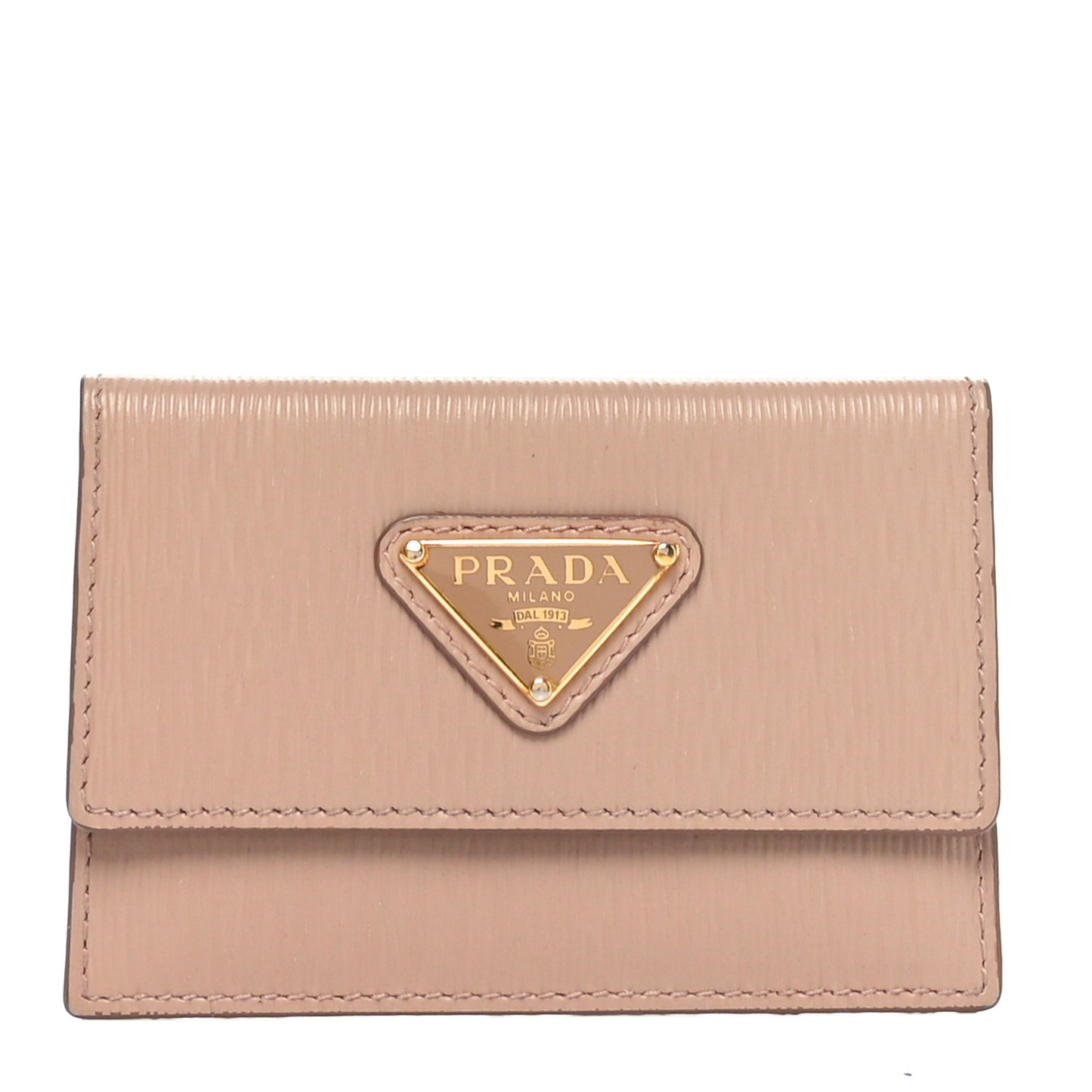 Vitello Move Triangle Logo Card Holder Cipria