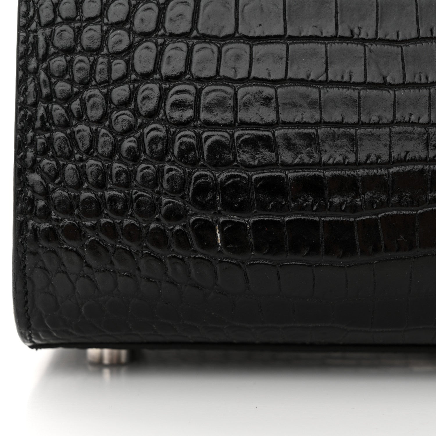 Saint Laurent Calfskin Crocodile Embossed Nano Sac De Jour Black 12 of 15