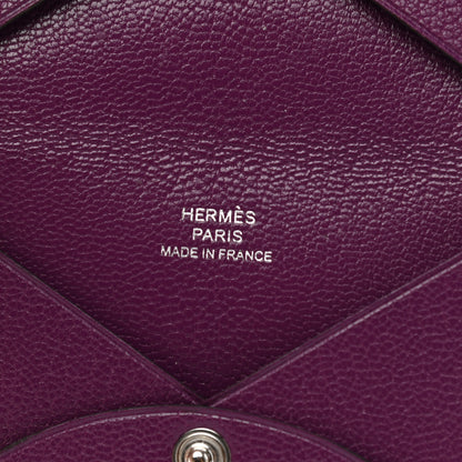 Hermes Chevre Mysore Calvi Card Case Anemone 6 of 8