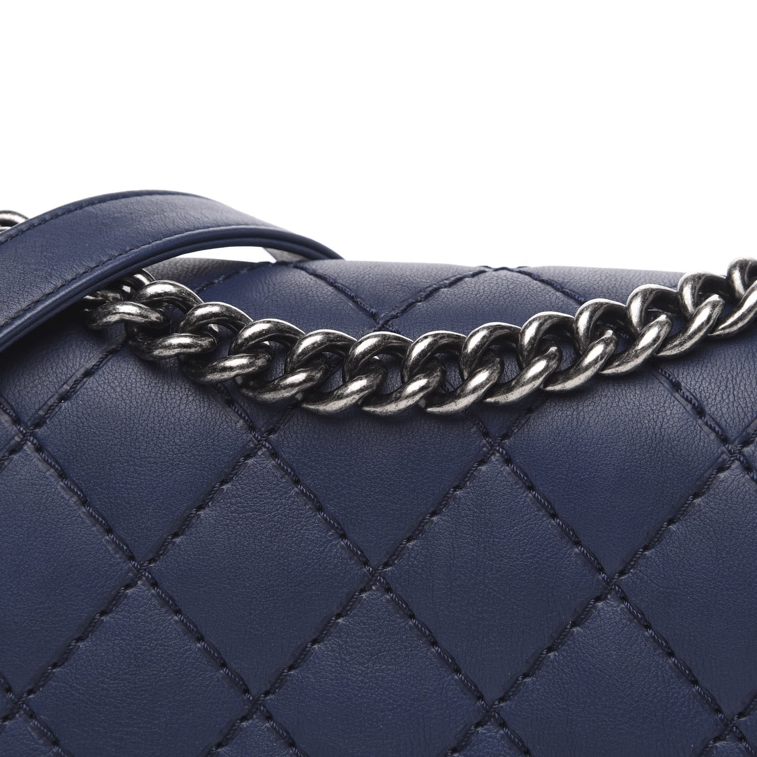 Chanel Calfskin Quilted Small Boy Flap Navy 11 of 14