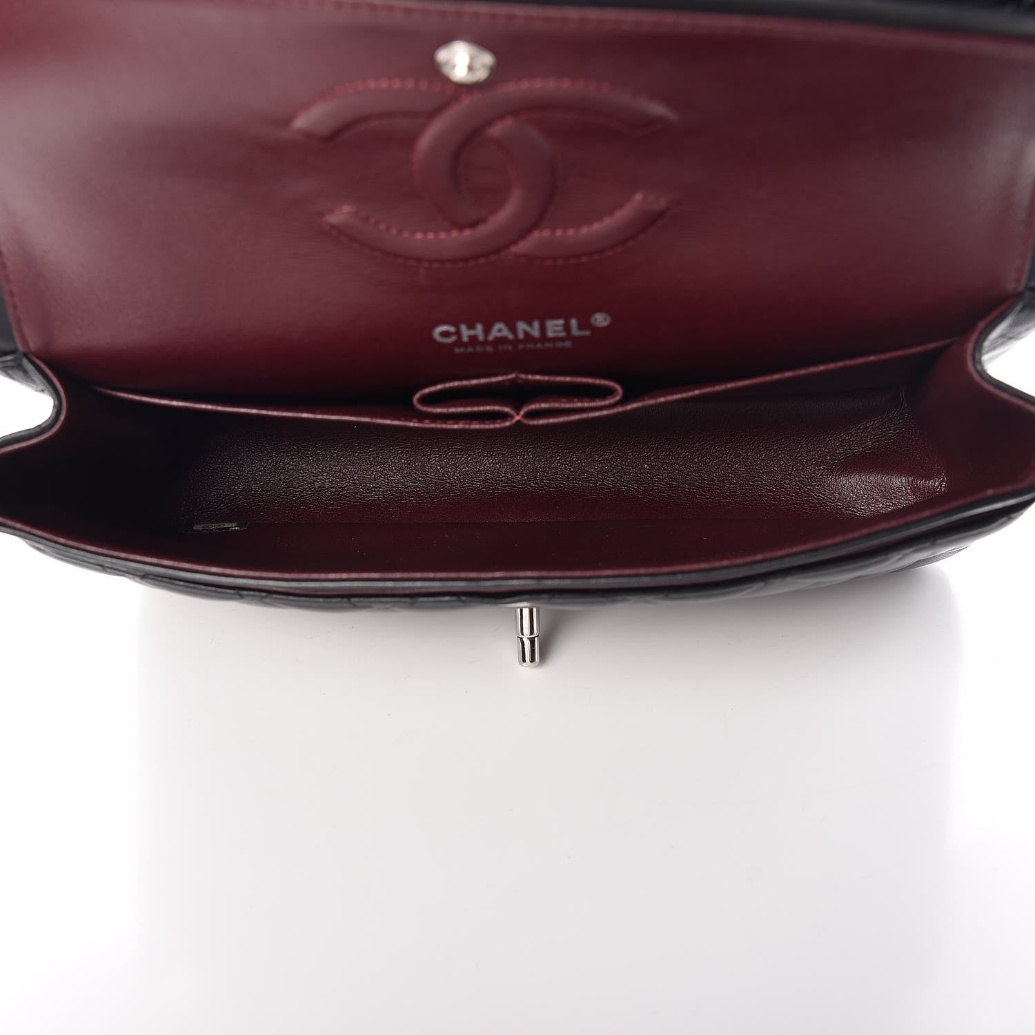 Chanel Lambskin Quilted Medium Double Flap Black 6 of 10