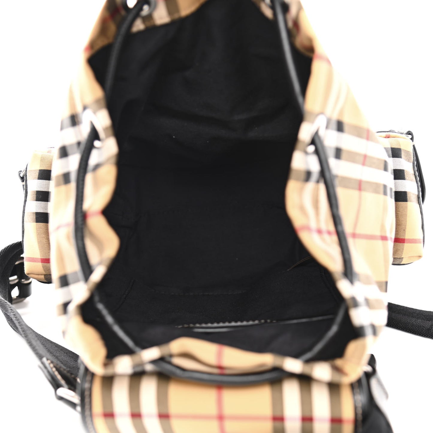 Nylon Vintage Check Small Rucksack Backpack Antique Yellow