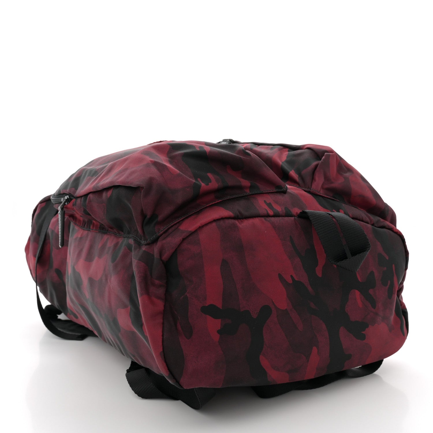 Prada Tessuto Nylon Camouflage Print Drawstring Backpack Bordeaux 4 of 11