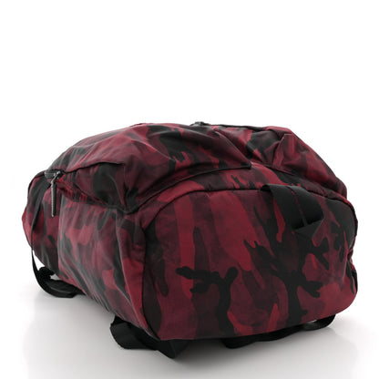 Prada Tessuto Nylon Camouflage Print Drawstring Backpack Bordeaux 4 of 11