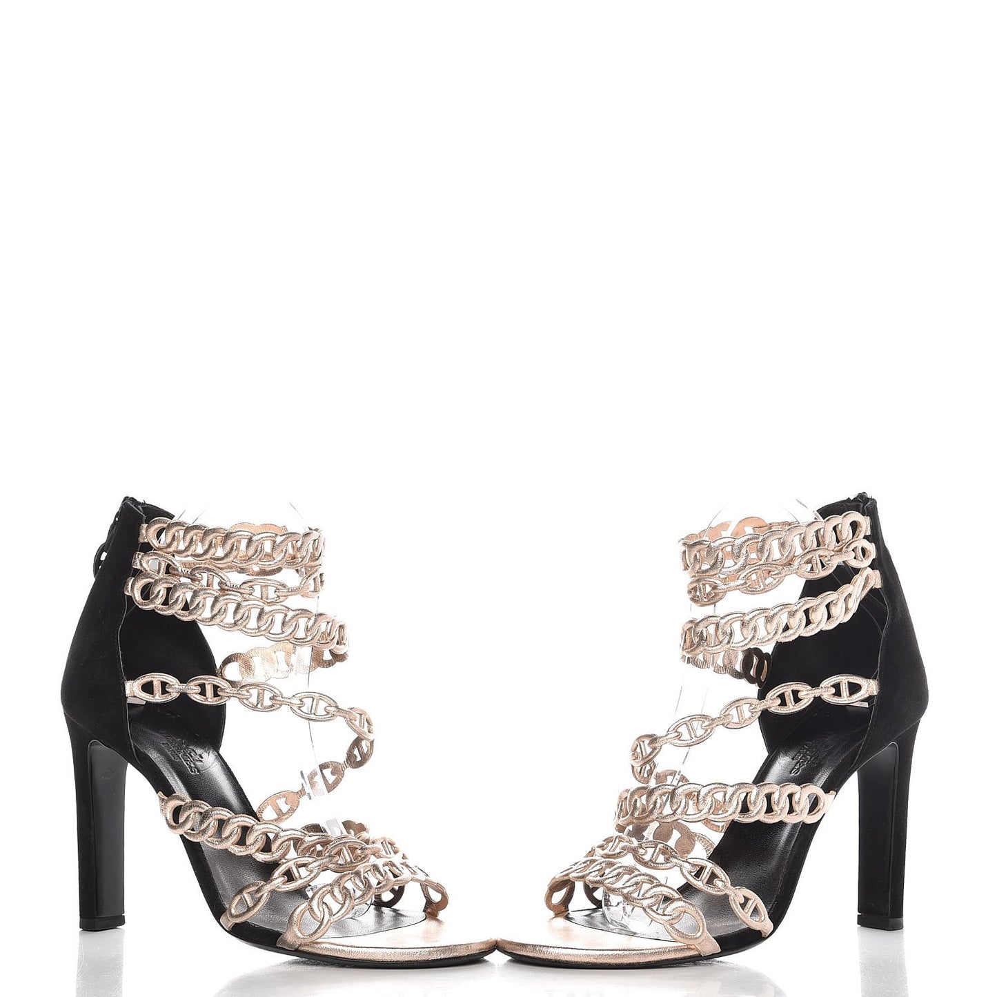Nappa Chaine d'Ancre Sandal Pump 39 Gold Black