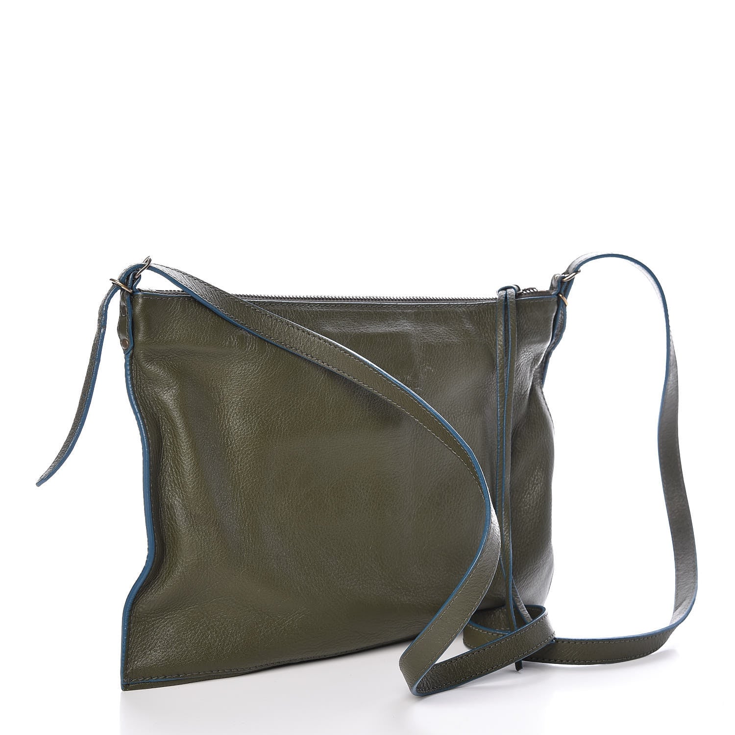 Balenciaga Veau Papier Highlight Neo Crossbody Vert Kaki 3 of 10