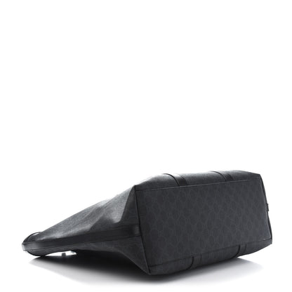 Gucci GG Supreme Monogram Tote Black Grey 4 of 14