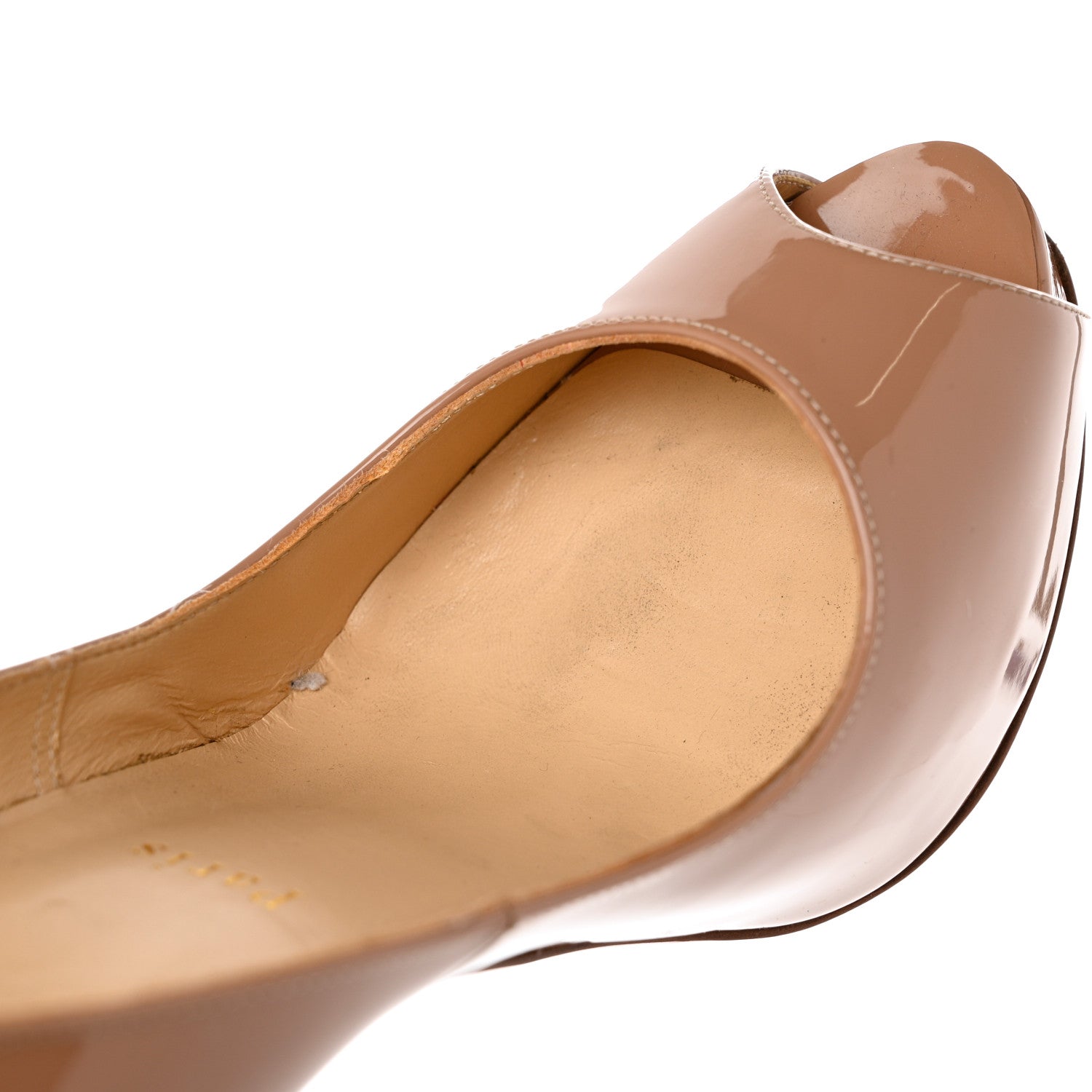 Christian Louboutin Patent New Very Prive 120 Pumps 37 Nude 9 of 9
