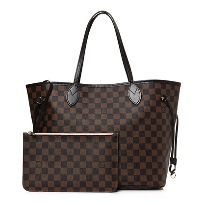Louis Vuitton Damier Ebene Neo Neverfull MM Rose Ballerine 1 of 13