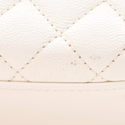 Chanel Caviar Quilted Mini Coco Handle Flap White 10 of 14