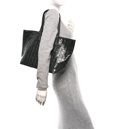 Salvatore Ferragamo Patent Gancini Embossed Tote Black 2 of 11