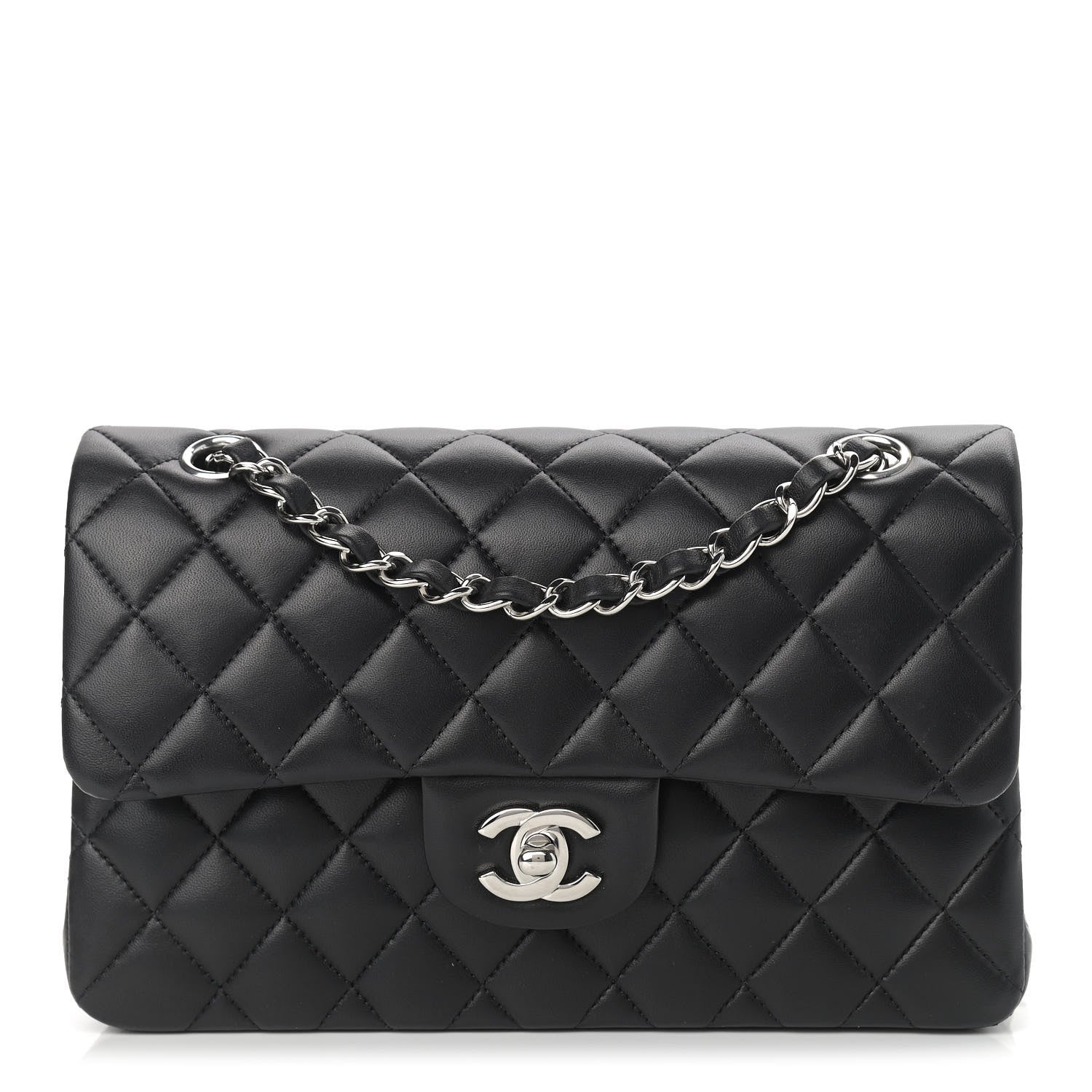 Chanel Lambskin Quilted Small Double Flap Black 1 of 9