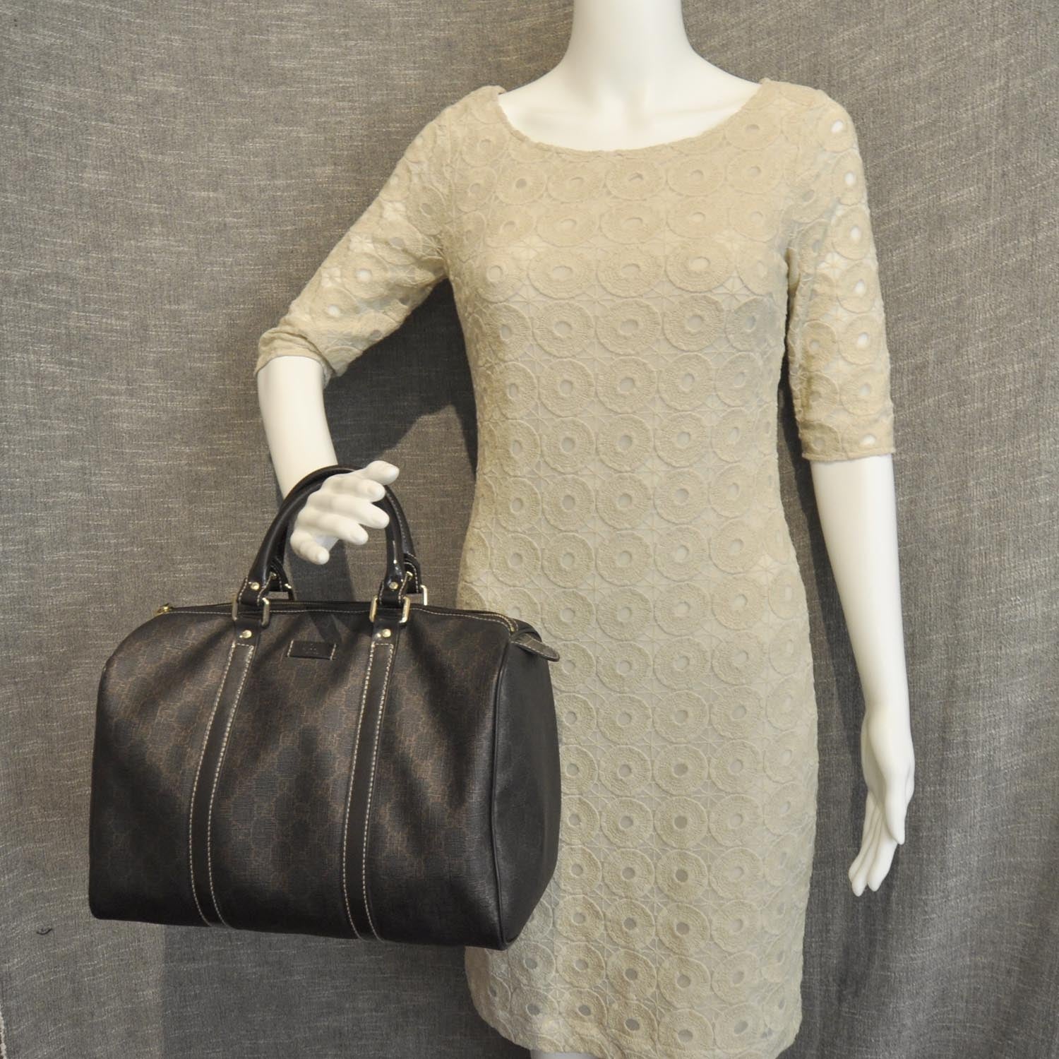 Gucci Monogram Medium Joy Boston Brown 2 of 9