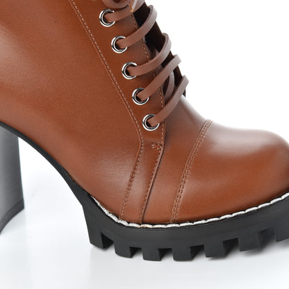 Louis Vuitton Calfskin Monogram Star Trail Ankle Boots 36 Cognac 9 of 12