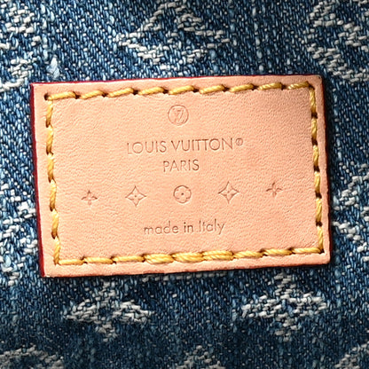 Louis Vuitton Monogram Denim CarryAll MM Blue 7 of 13