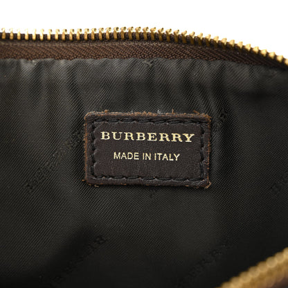 Burberry Haymarket Check Small Peyton Crossbody Clutch Bag Chocolate 6 of 17