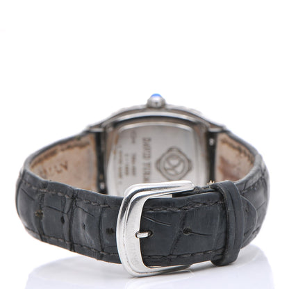 David Yurman Stainless Steel Alligator Diamond Bezel 25mm Thoroughbred Quartz Watch Black 4 of 11