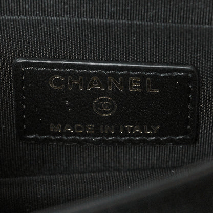 Chanel Lambskin Quilted Mini Camellia Bow Wallet On Chain WOC Black 6 of 10