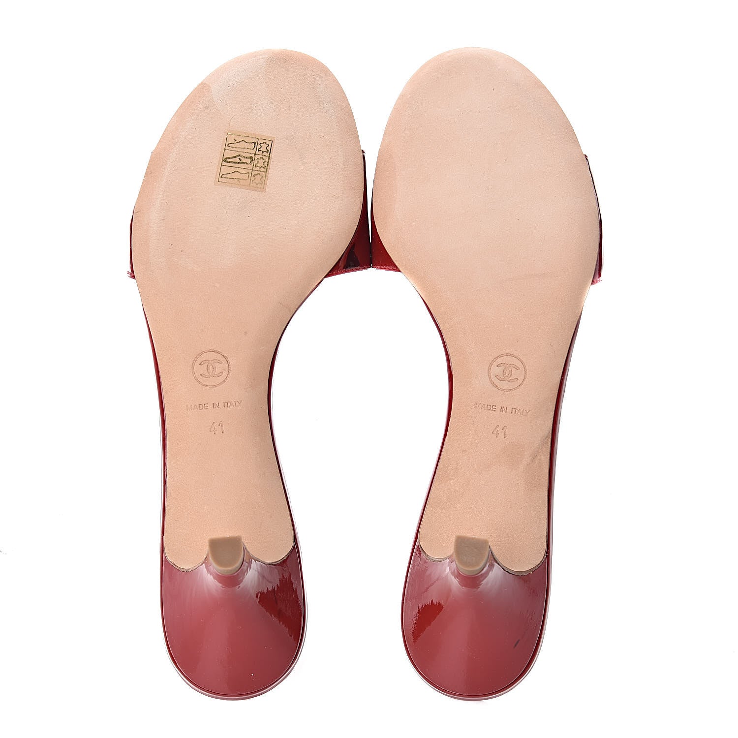 Chanel Patent CC Mules 41 Red 5 of 14