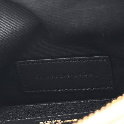 Saint Laurent Grain De Poudre Chevron Monogram Large Bill Pouch Dark Beige 7 of 8