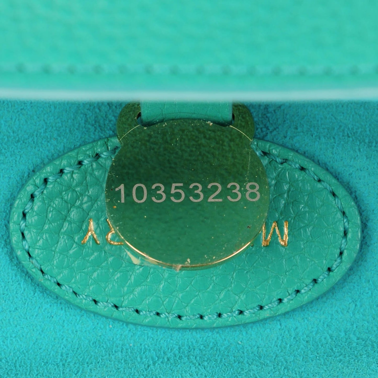 Classic Grain Small Bayswater Satchel Aqua Green