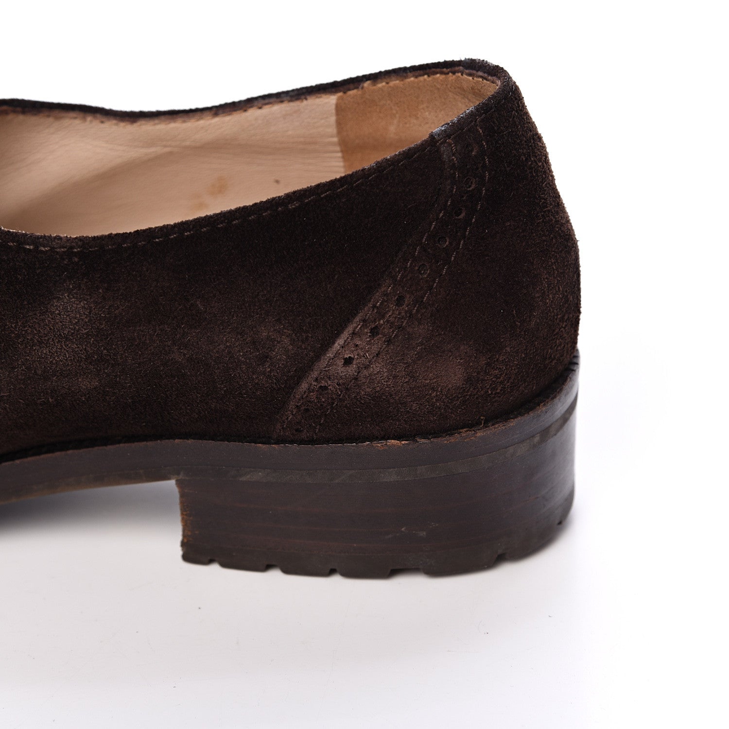 Chanel Suede CC Lace Up Oxford 38 Brown 11 of 12