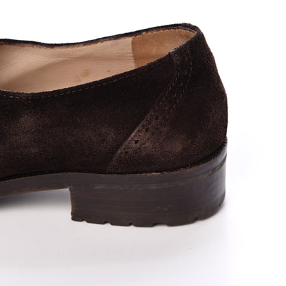 Chanel Suede CC Lace Up Oxford 38 Brown 11 of 12