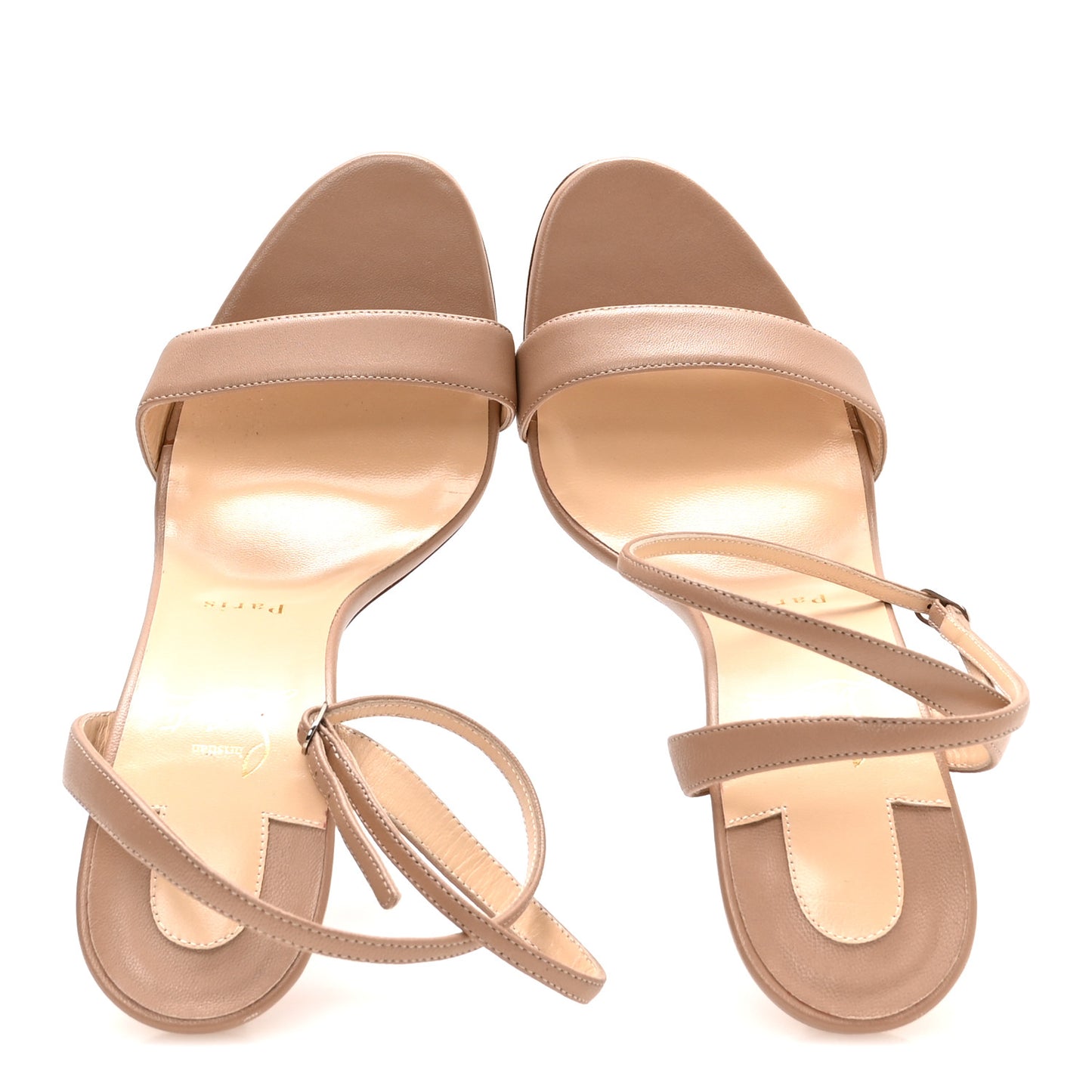 Nappa Loubigirl 100 Sandals 40.5 Nude