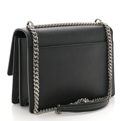 Saint Laurent Grained Calfskin Medium Monogram Sunset Black 3 of 10