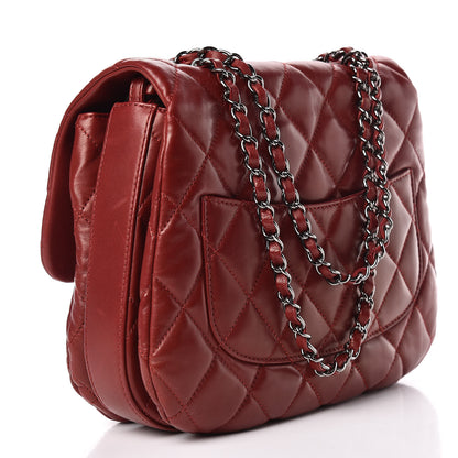 Chanel Lambskin Quilted Large 3 Flap Rouge Fonce 3 of 15