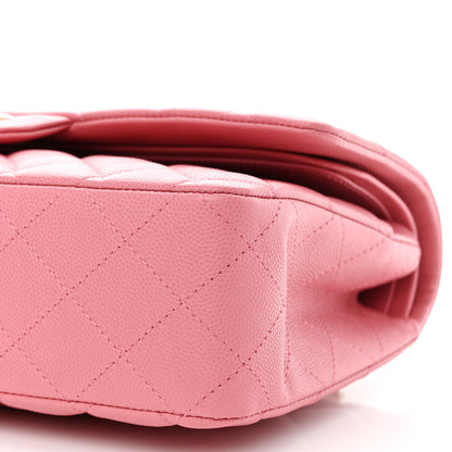 Chanel Caviar Quilted Medium Double Flap Pink 10 of 13