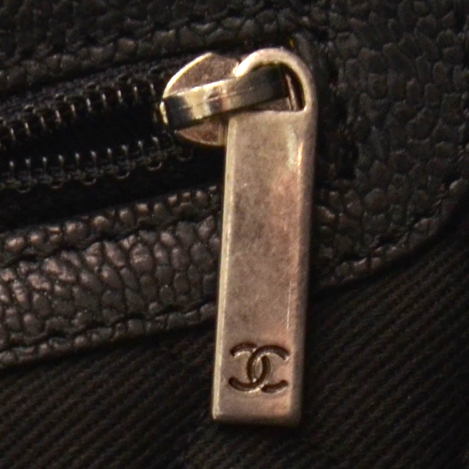 Chanel Distressed Caviar Outdoor Ligne Tote Black 6 of 8