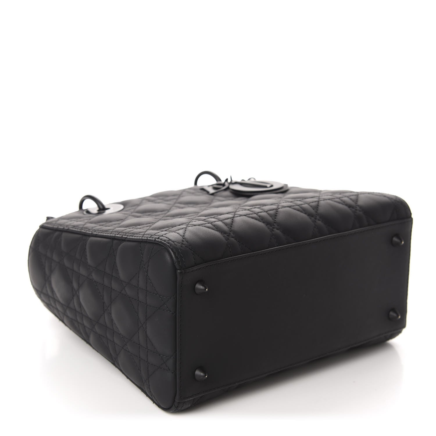 Christian Dior Ultra Matte Calfskin Cannage Medium Lady Dior Black 5 of 11