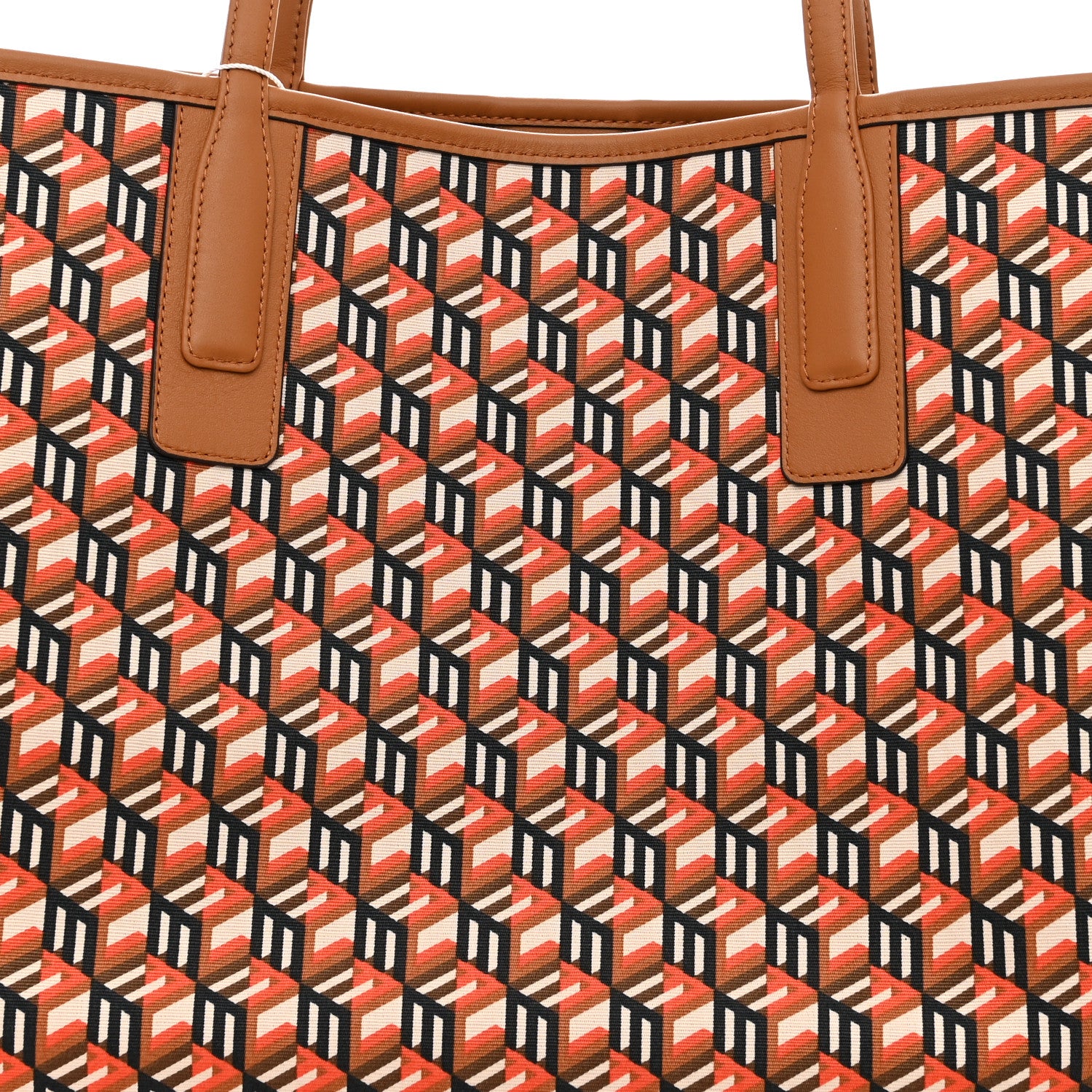 MCM Visetos Large Liz Reversible Shopper Tote Cognac 17 of 19